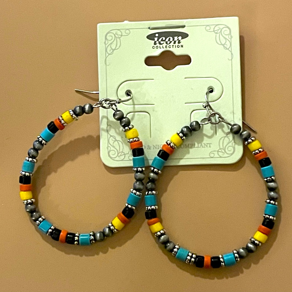 Icon Collection Beaded Hoop Earrings